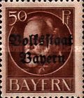 [Overprinted "Volksstaat Bayern", type N10]