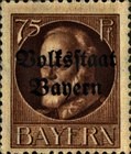 [Overprinted "Volksstaat Bayern", type N12]