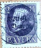 [Overprinted "Volksstaat Bayern", type N15]