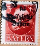 [Overprinted "Volksstaat Bayern", type N16]