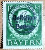 [Overprinted "Volksstaat Bayern", type N18]