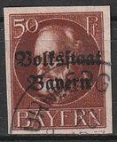 [Overprinted "Volksstaat Bayern", type N10]