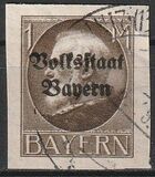 [Overprinted "Volksstaat Bayern", type N14]