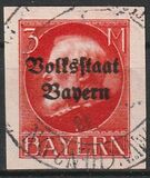 [Overprinted "Volksstaat Bayern", type N16]