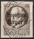 [King Ludwig III Overprinted "Freistaat Bayern", type P]