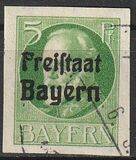 [King Ludwig III Overprinted "Freistaat Bayern", type P1]