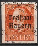 [King Ludwig III Overprinted "Freistaat Bayern", type P7]