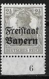 [German Empire Postage Stamps Overprinted "Freistaat Bayern", type O]