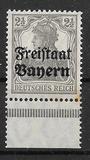 [German Empire Postage Stamps Overprinted "Freistaat Bayern", type O]