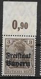 [German Empire Postage Stamps Overprinted "Freistaat Bayern", type O1]