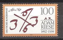 [The 500th Anniversary of the Birth of Adam Riese, Mathematician, type BAG]