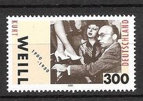 [The 100th Anniversary of the Birth of Kurt Weill, 1900-1950, type BTA]