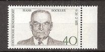 [The 100th Anniversary of the Birth of Hans Böckler, Trade Union Leader, type WY]