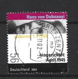 [The 100th Anniversary of the Birth of Hans von Dohnanyi, 1902-1945, type BYC]