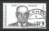 [The 100th Anniversary of the Birth of Hans Böckler, Trade Union Leader, type WY]