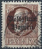 [Overprinted "Volksstaat Bayern", type N12]