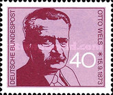 [The 100th Anniversary of the Birth of Otto Wels, Social Democrat, type UY]