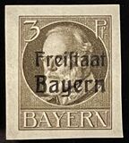 [King Ludwig III Overprinted "Freistaat Bayern", type P]