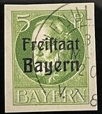 [King Ludwig III Overprinted "Freistaat Bayern", type P1]