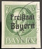 [King Ludwig III Overprinted "Freistaat Bayern", type P2]