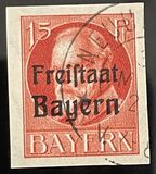 [King Ludwig III Overprinted "Freistaat Bayern", type P4]