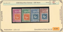 [The 100th Anniversary of Mauritius Stamps, type BD]