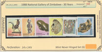 [The 30th Anniversary of National Gallery of Zimbabwe - Designs showing painting or sculptures, type ES]