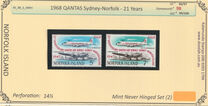 [The 21st Anniversary of QANTAS Air Service, Sydney-Norfolk Island, type BM]