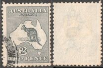 [Definitive Issues - Kangaroo and Map - Different Watermark, type A22]