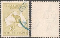 [Definitive Issues - Kangaroo and Map - Different Watermark, type A24]