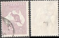 [Definitive Issues - Kangaroo and Map - Different Watermark, type A27]