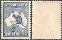 [Definitive Issues - Kangaroo and Map - Different Watermark, type A23]