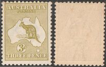 [Definitive Issues - Kangaroo and Map - Different Watermark, type A24]