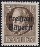 [Overprinted "Volksstaat Bayern", type N]