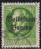 [Overprinted "Volksstaat Bayern", type N1]