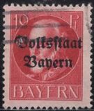 [Overprinted "Volksstaat Bayern", type N3]