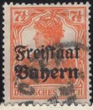 [German Empire Postage Stamps Overprinted "Freistaat Bayern", type O3]