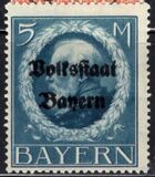 [Overprinted "Volksstaat Bayern", type N17]