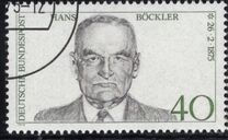 [The 100th Anniversary of the Birth of Hans Böckler, Trade Union Leader, type WY]