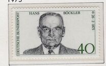 [The 100th Anniversary of the Birth of Hans Böckler, Trade Union Leader, type WY]