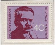 [The 100th Anniversary of the Birth of Otto Wels, Social Democrat, type UY]