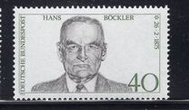 [The 100th Anniversary of the Birth of Hans Böckler, Trade Union Leader, type WY]