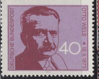 [The 100th Anniversary of the Birth of Otto Wels, Social Democrat, type UY]