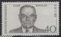 [The 100th Anniversary of the Birth of Hans Böckler, Trade Union Leader, type WY]