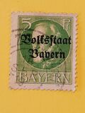 [Overprinted "Volksstaat Bayern", type N1]