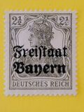 [German Empire Postage Stamps Overprinted "Freistaat Bayern", type O]