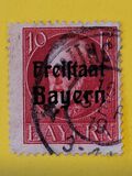 [King Ludwig III Overprinted "Freistaat Bayern", type P3]