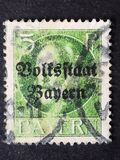 [Overprinted "Volksstaat Bayern", type N1]