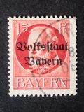 [Overprinted "Volksstaat Bayern", type N4]