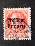 [King Ludwig III Overprinted "Freistaat Bayern", type P4]